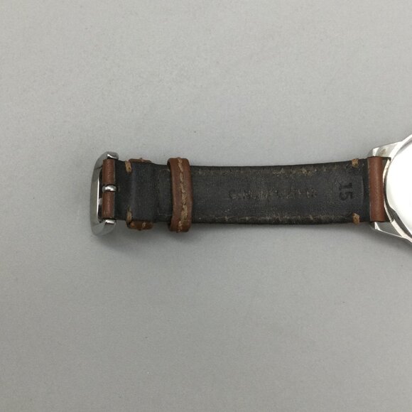 Coach Watch Women 32mm Silver Tone Logo Dial Date Leather Band New Battery main image 12